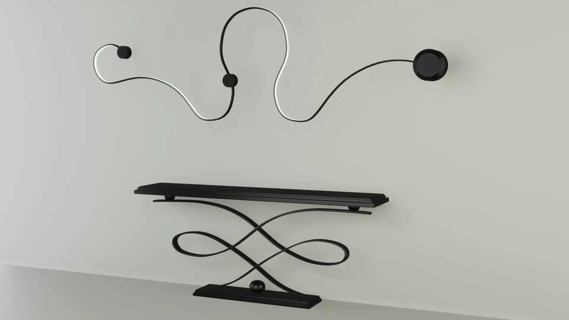 center with luminaria wall decoration 3D model