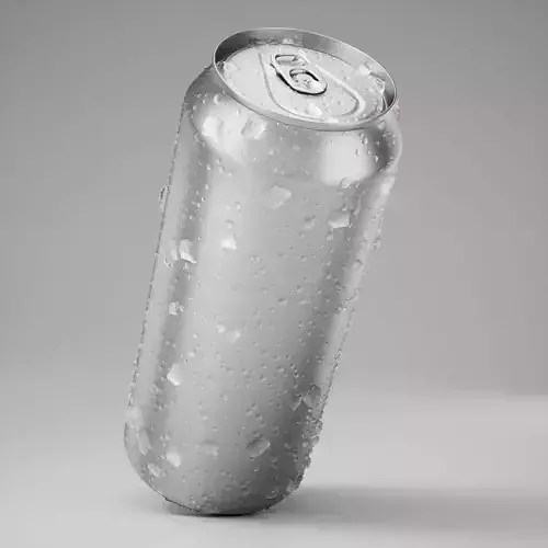 Wet Beverage can with ice