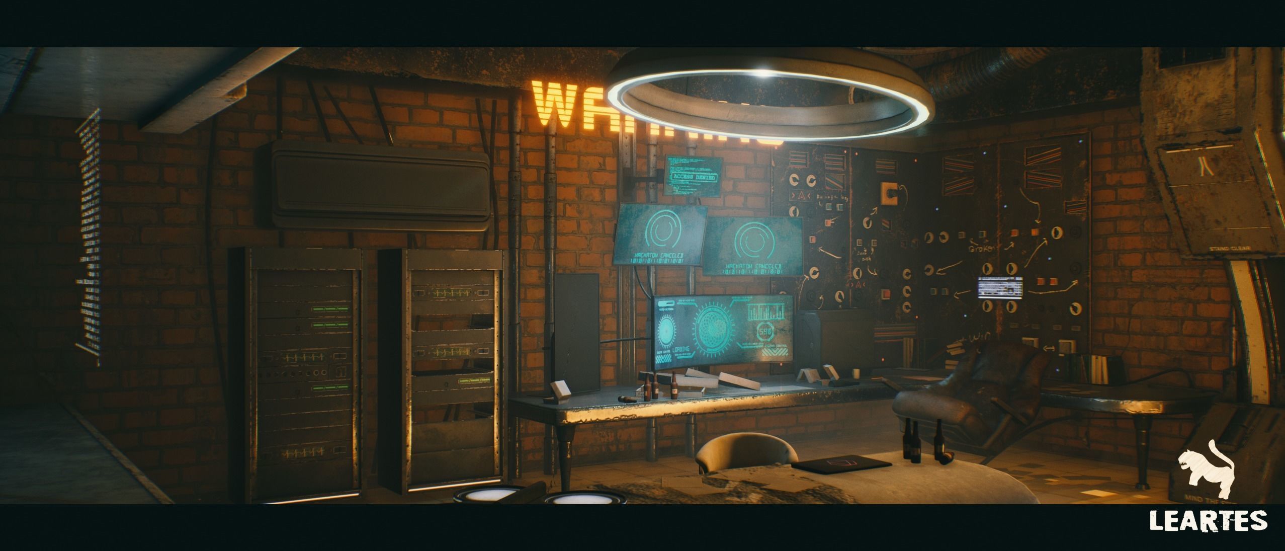 CyberPunk  Sci - Fi Apartment Interior Environment Kitbash Low-poly 3D model_24