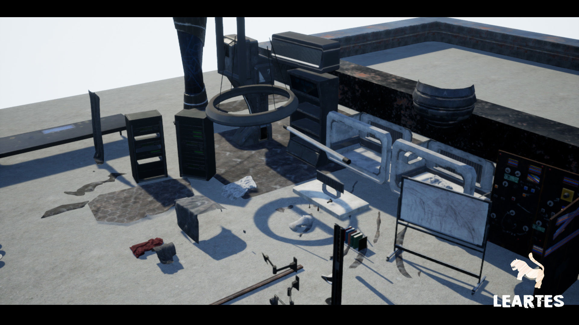 CyberPunk  Sci - Fi Apartment Interior Environment Kitbash Low-poly 3D model_11