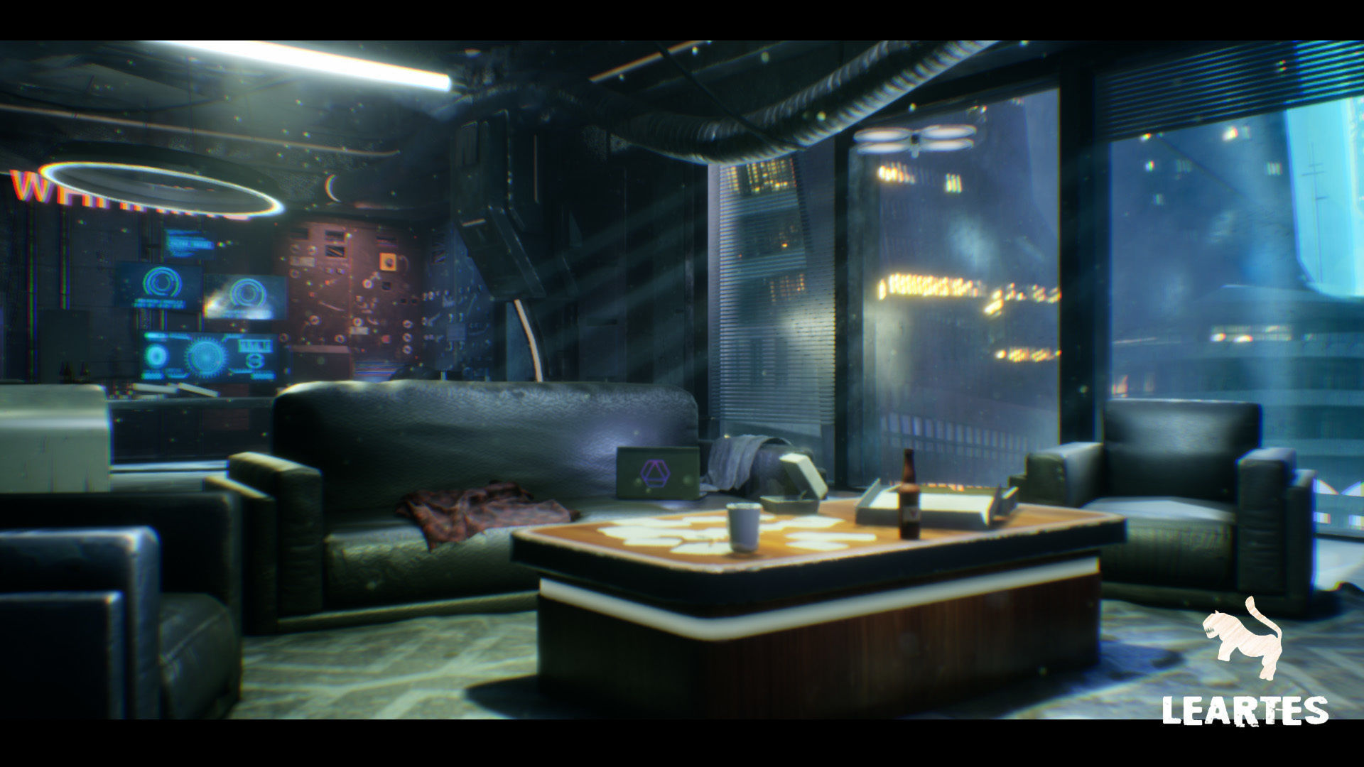 CyberPunk  Sci - Fi Apartment Interior Environment Kitbash Low-poly 3D model_20