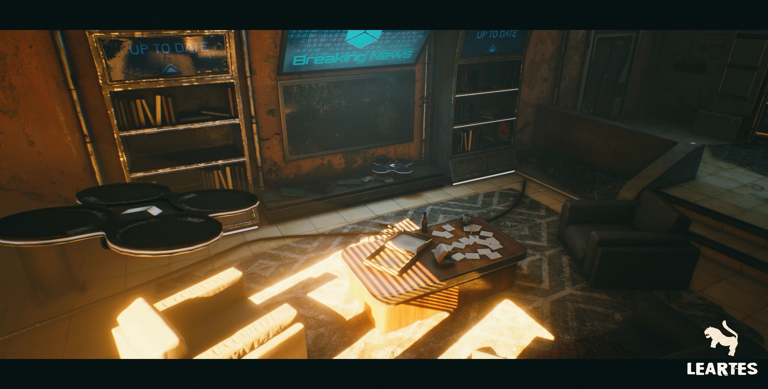 CyberPunk  Sci - Fi Apartment Interior Environment Kitbash Low-poly 3D model_27