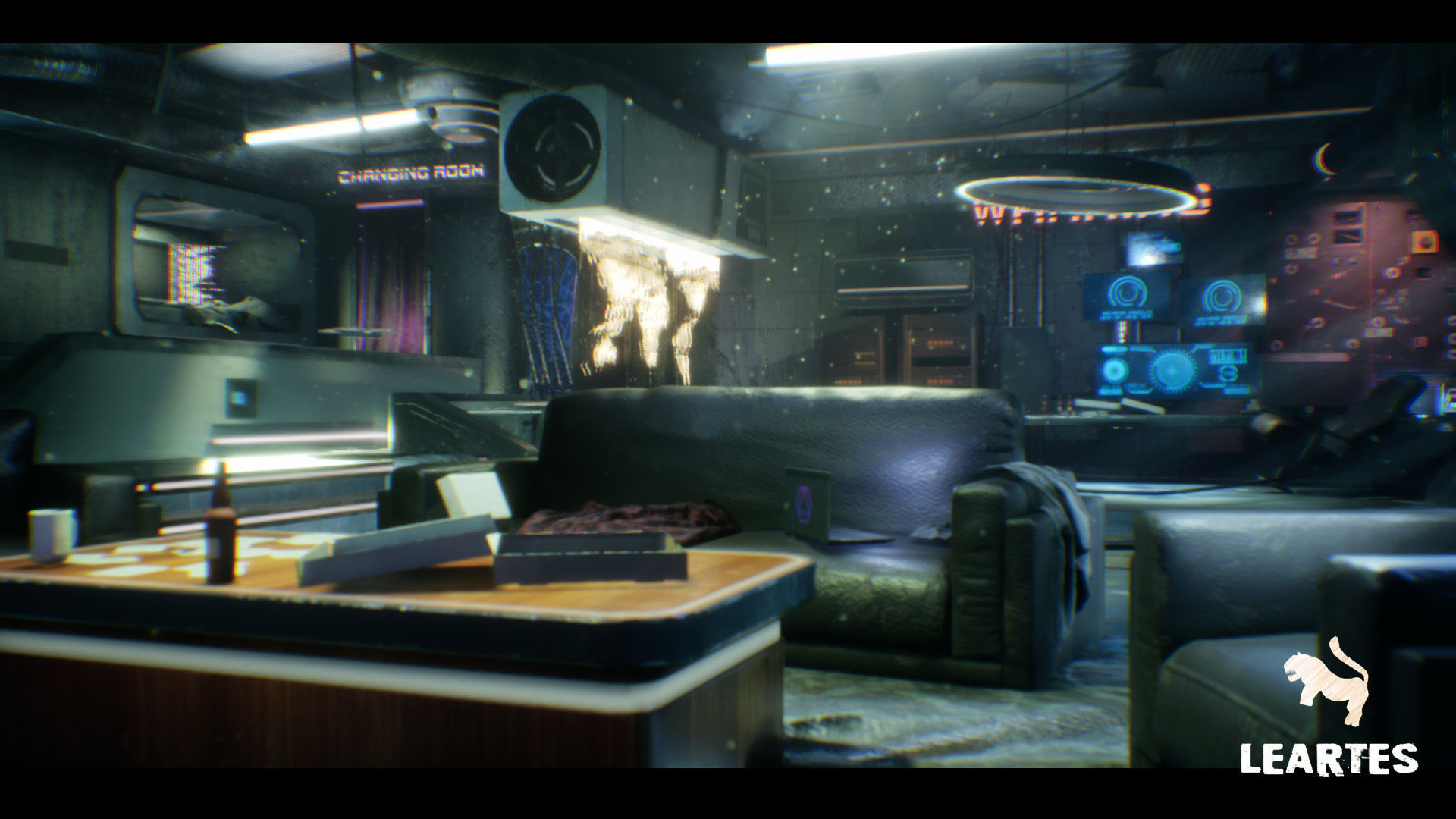 CyberPunk  Sci - Fi Apartment Interior Environment Kitbash Low-poly 3D model_1