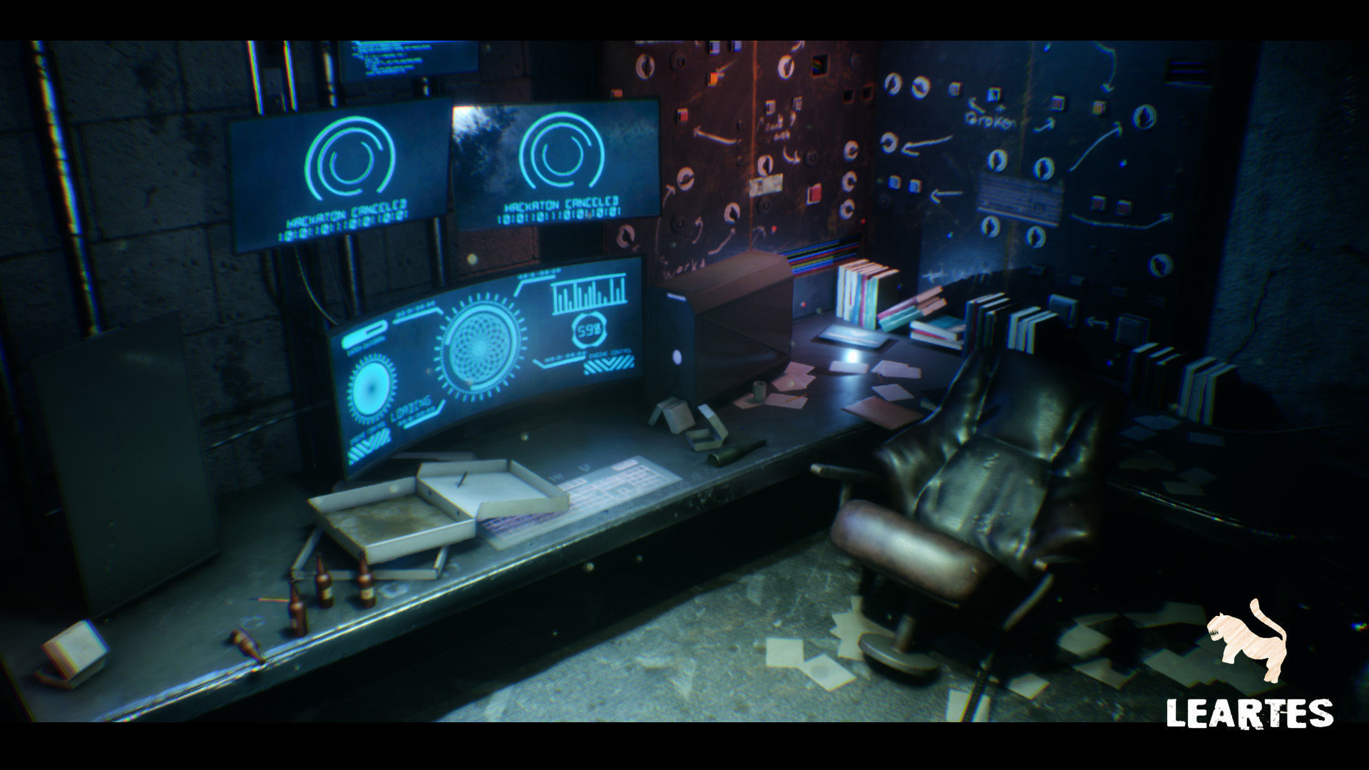 CyberPunk  Sci - Fi Apartment Interior Environment Kitbash Low-poly 3D model_5