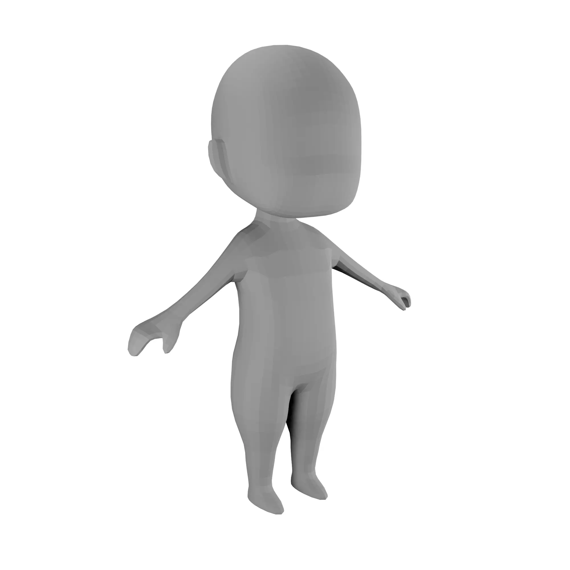 Chibi Base Mesh Low-poly 3D model