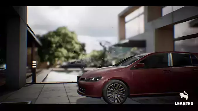 HatchBack Car Driveable Animated Realistic