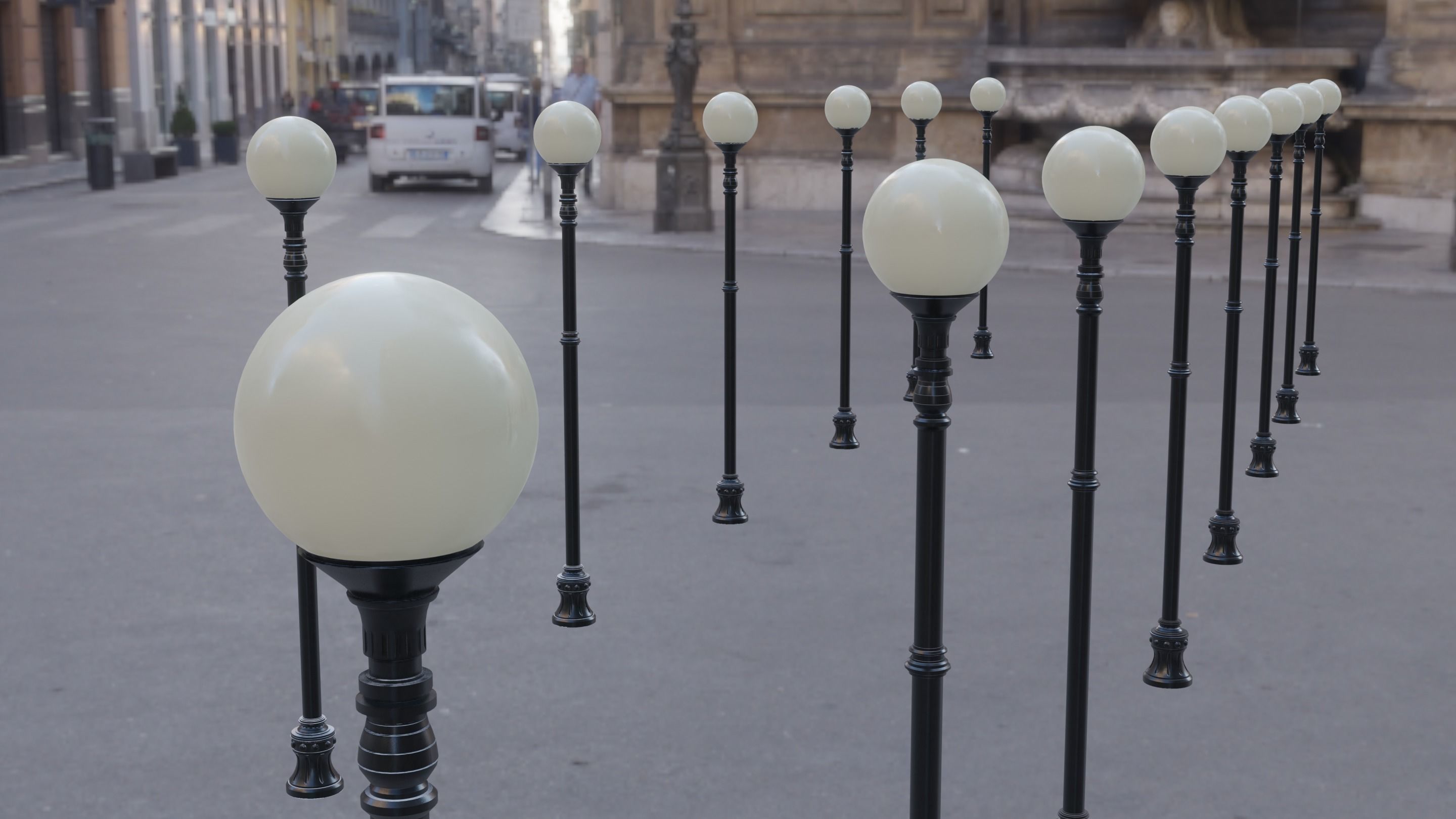 street light Low-poly 3D model_16