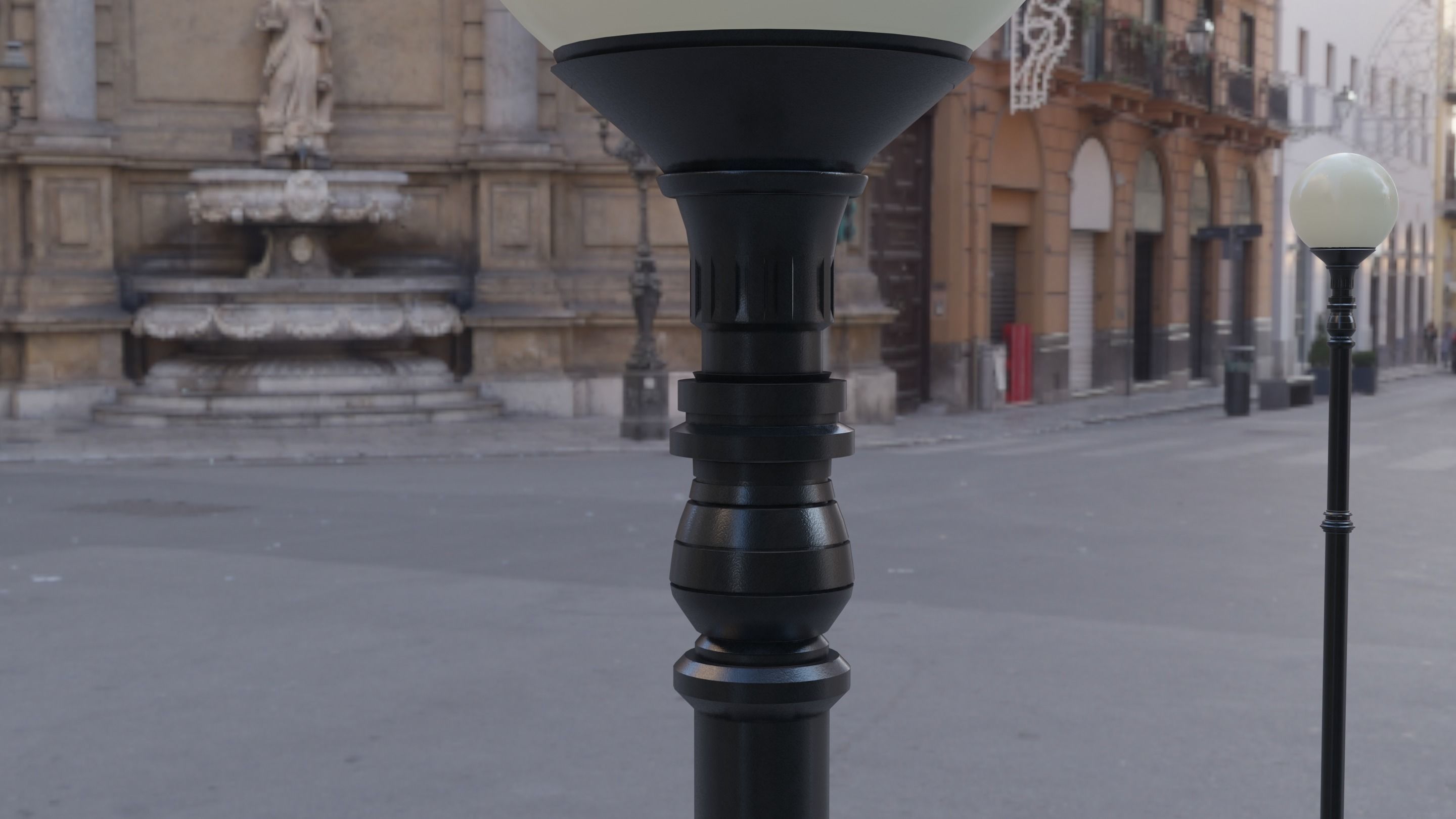 street light Low-poly 3D model_13