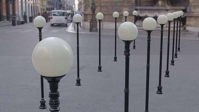 street light Low-poly 3D model