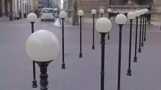 street light Low-poly 3D model