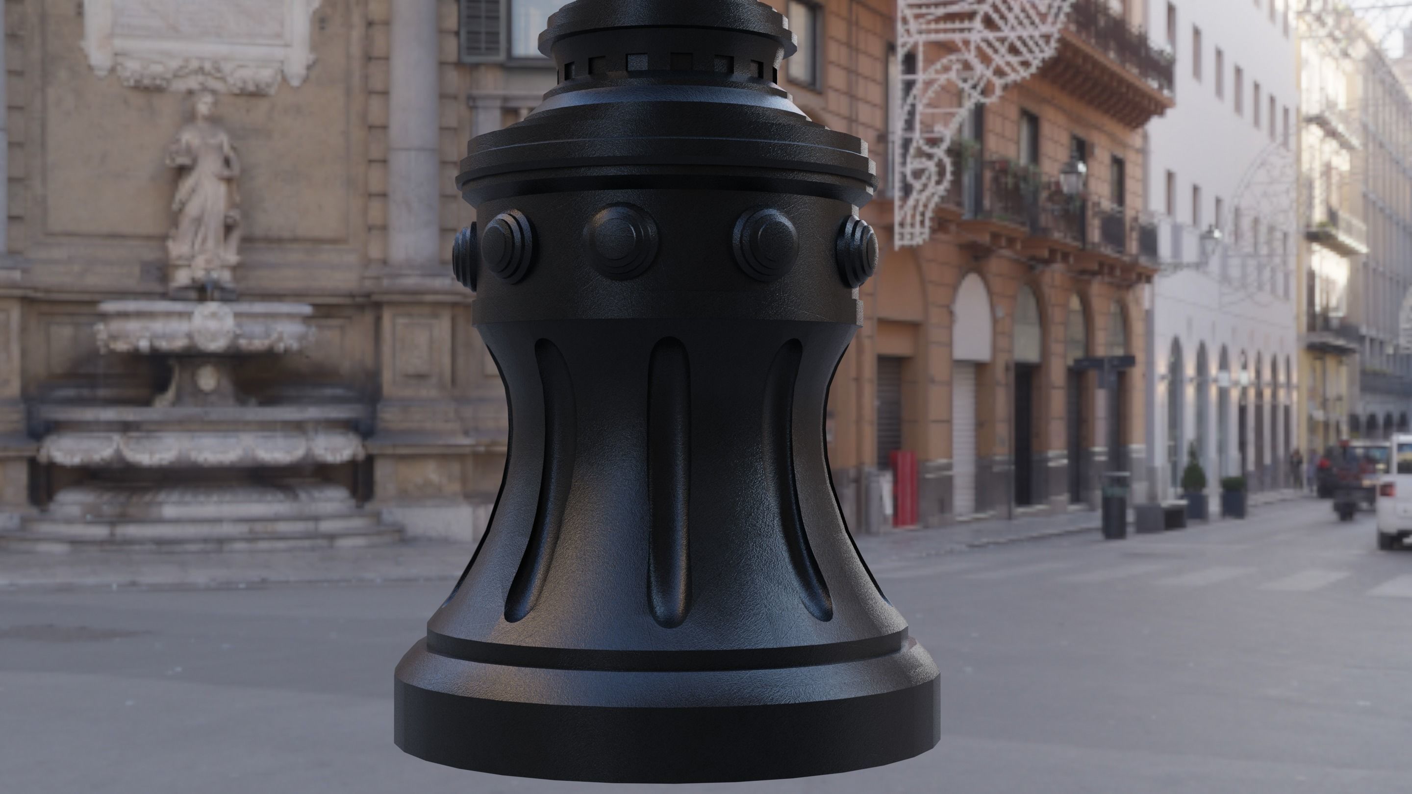 street light Low-poly 3D model_3