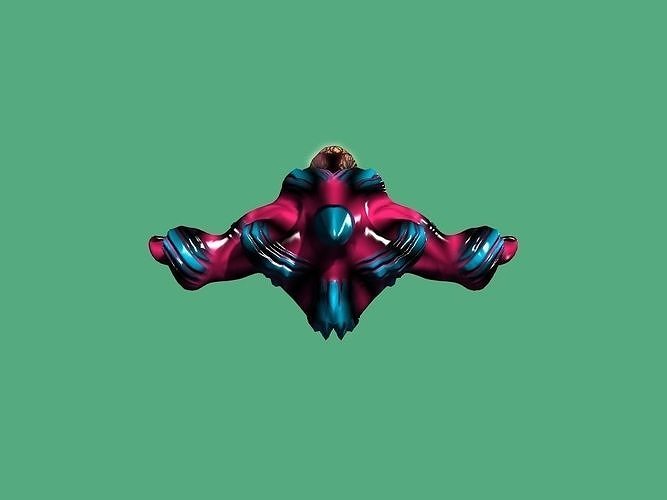 Long Nose Horn Space Ship Low-poly 3D model