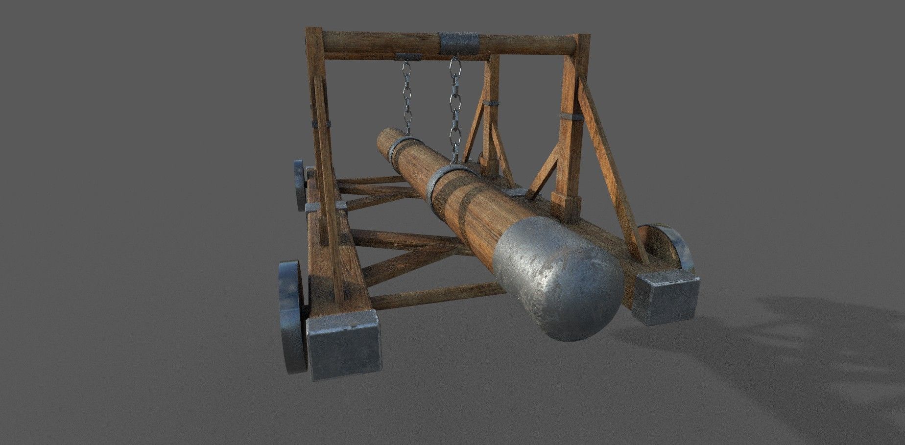 Battering Ram Low-poly 3D model Low-poly 3D model_1