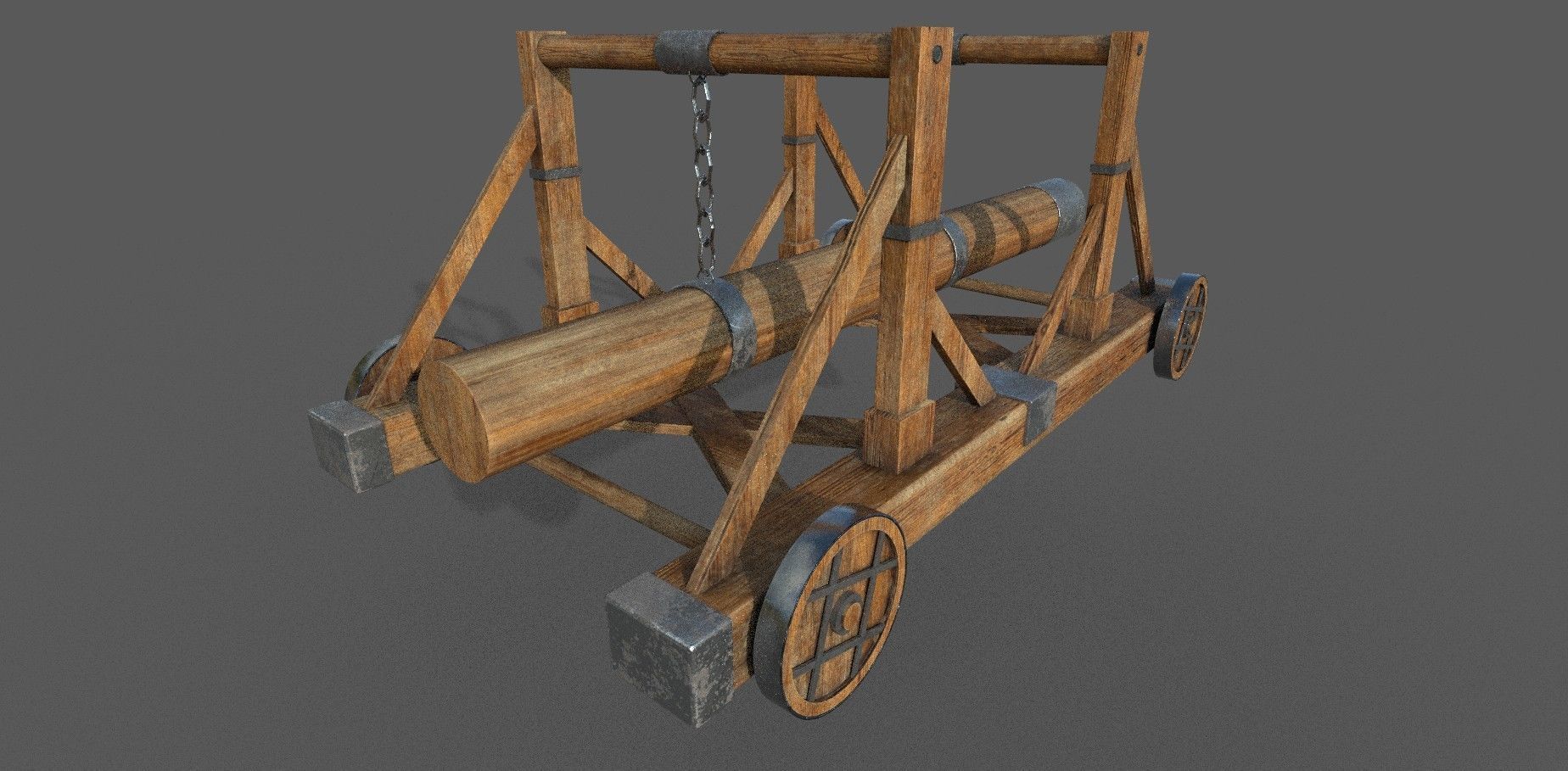 Battering Ram Low-poly 3D model Low-poly 3D model_7