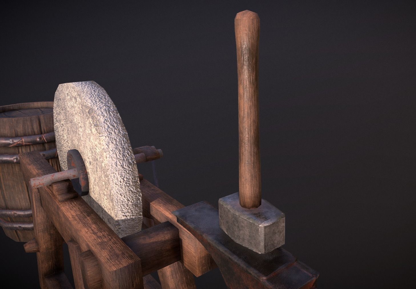 Blacksmith package Low-poly 3D model_4