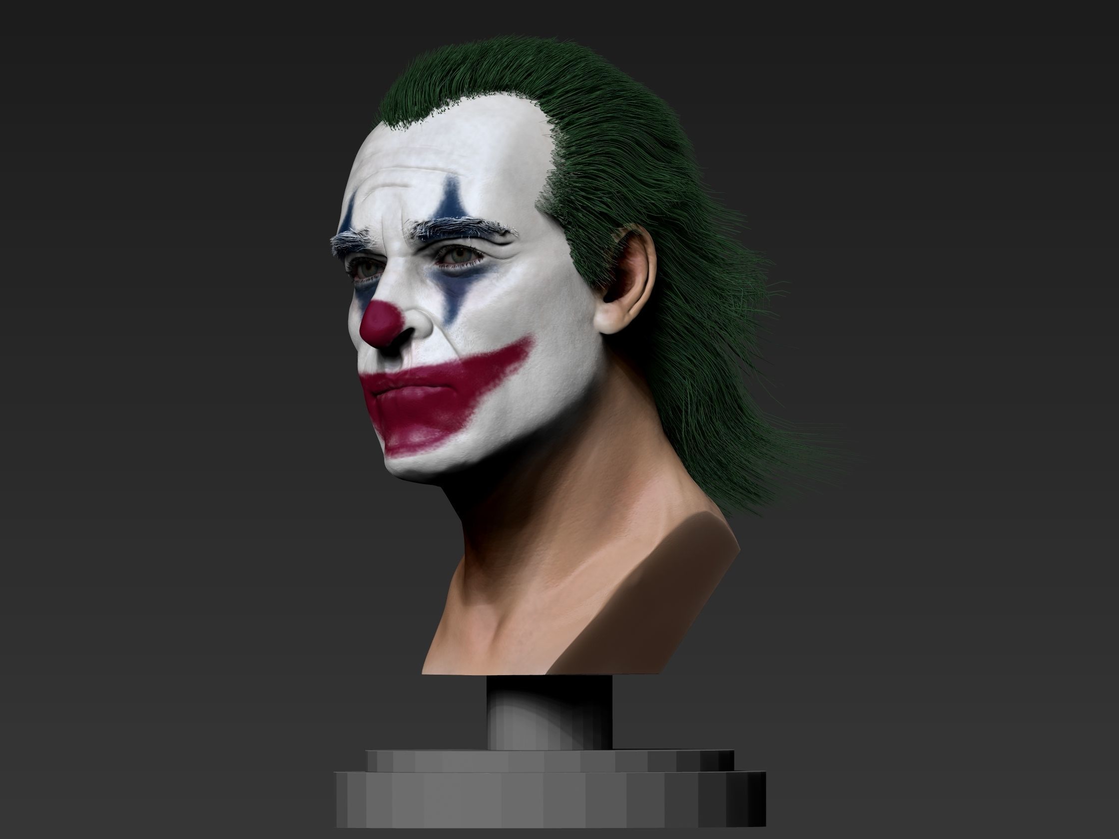 Joker bust 3D model_3
