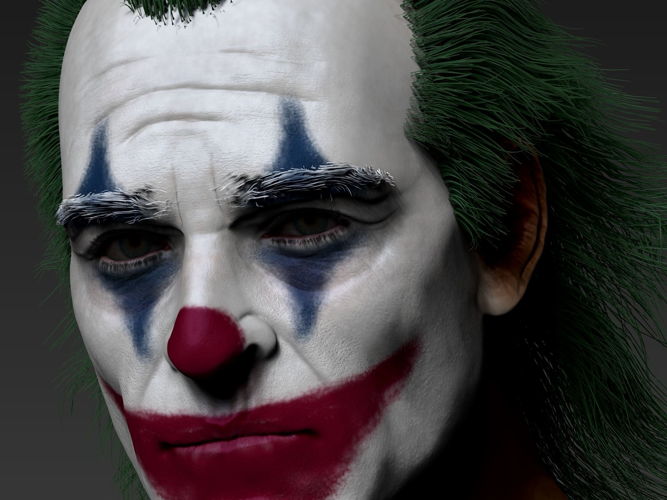 Joker bust 3D model_7