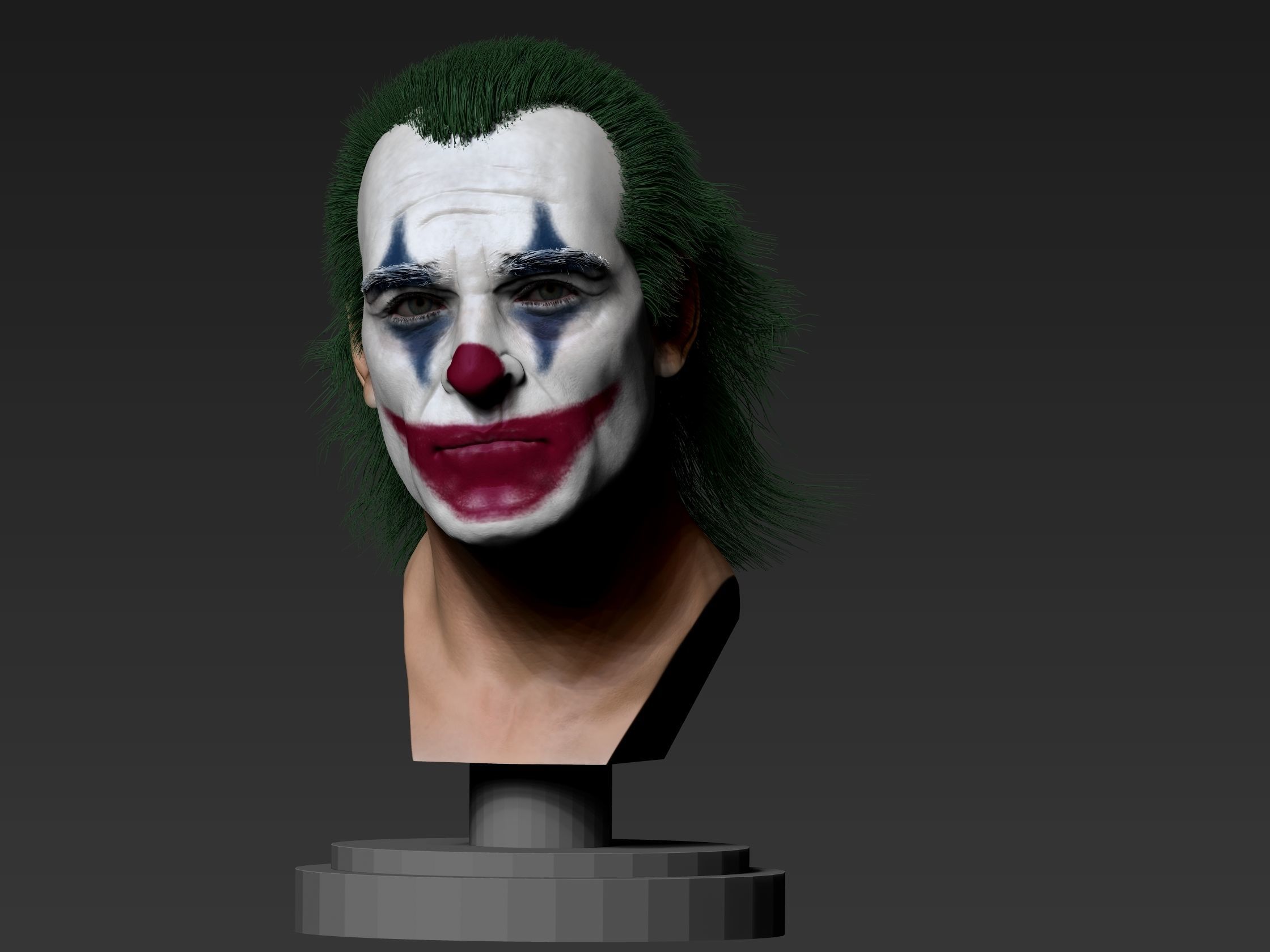 Joker bust 3D model_4