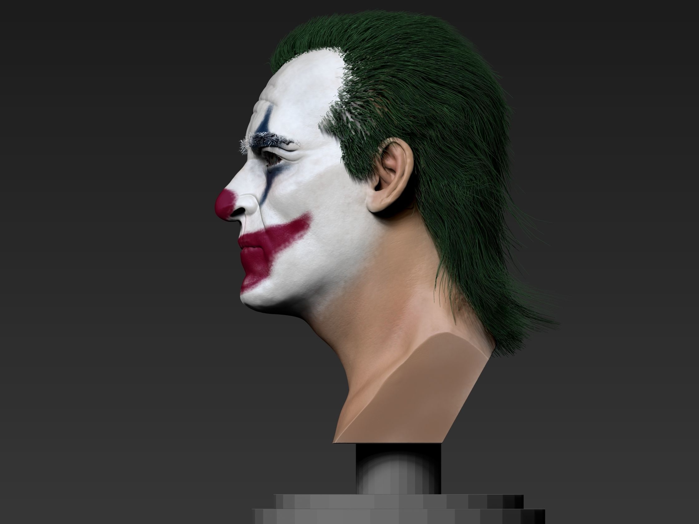 Joker bust 3D model_2