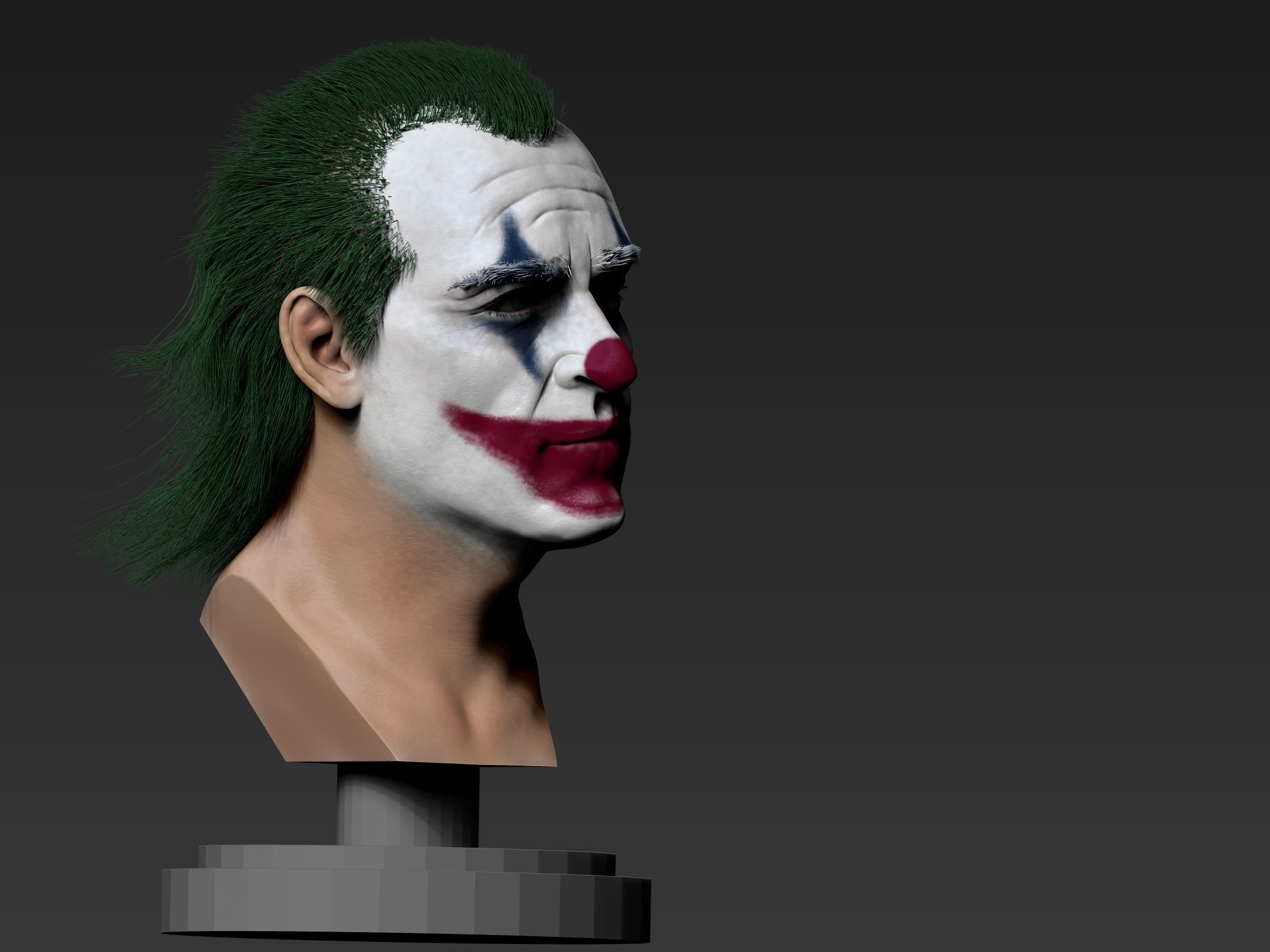 Joker bust 3D model_5
