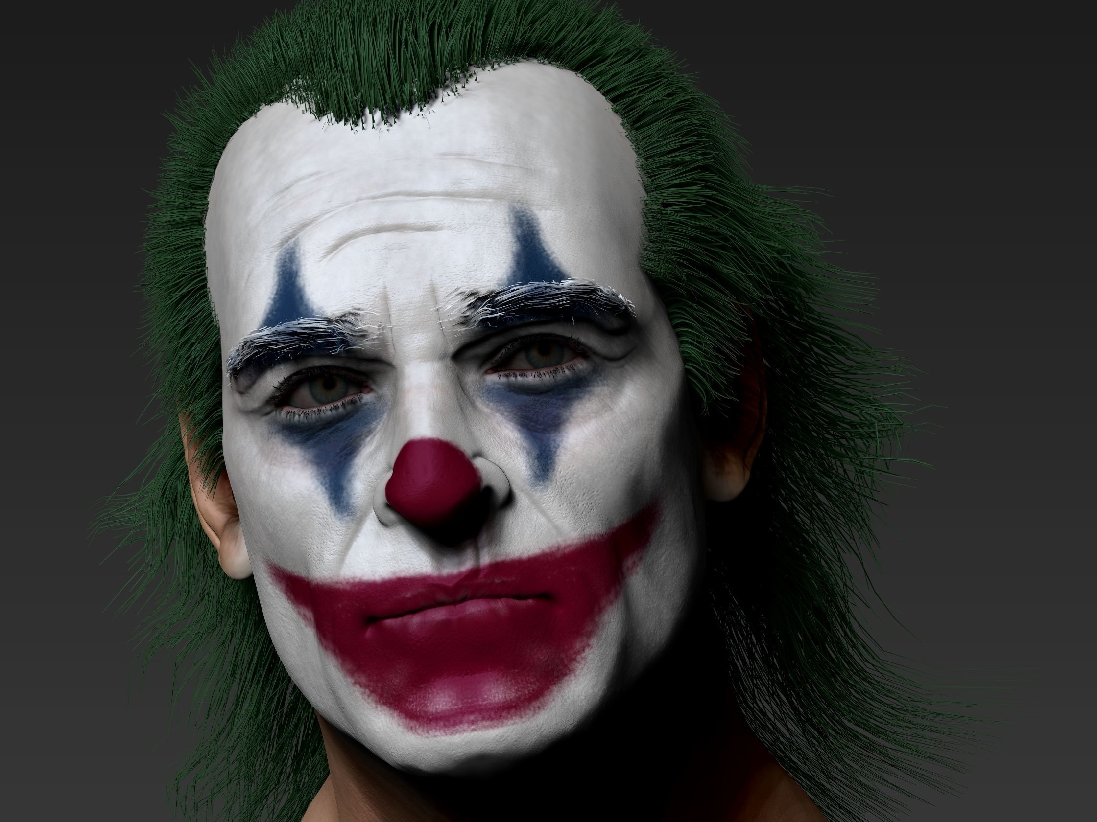 Joker bust 3D model_6