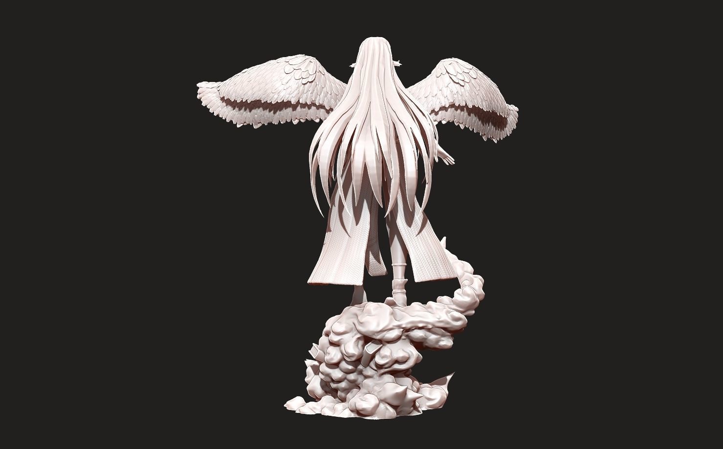 No Game No Life Jibril 3d print figurine 3D model 3D printable CGTrader