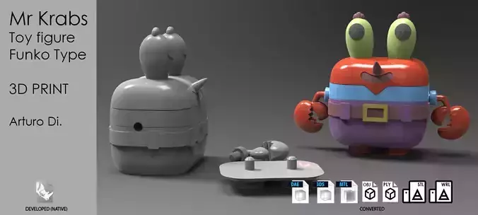 Mr Krabs Funko Toy 3D print model