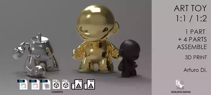 Classic Art Toy ready to print