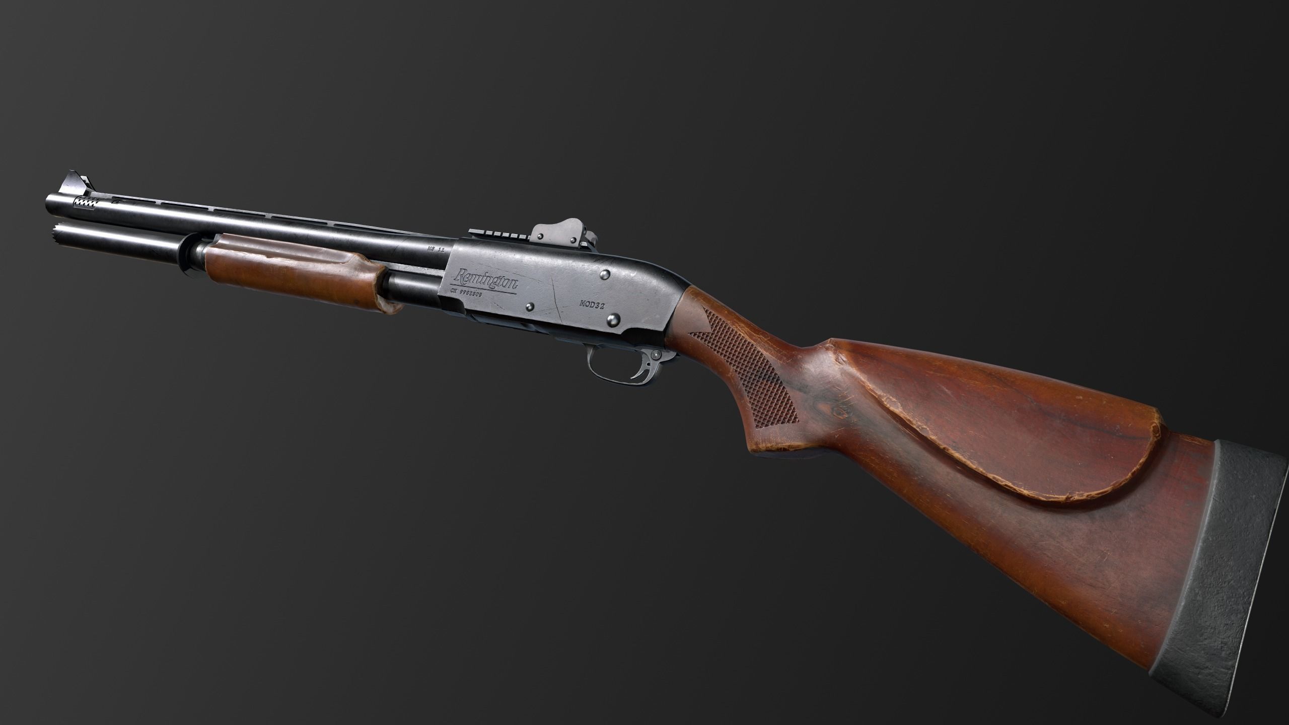Remington 870 Low-poly 3D model_4