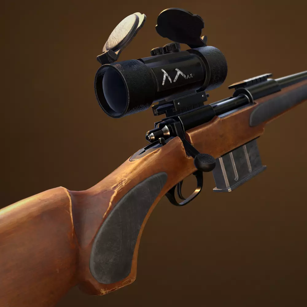 Remington 700 Low-poly 3D model_0
