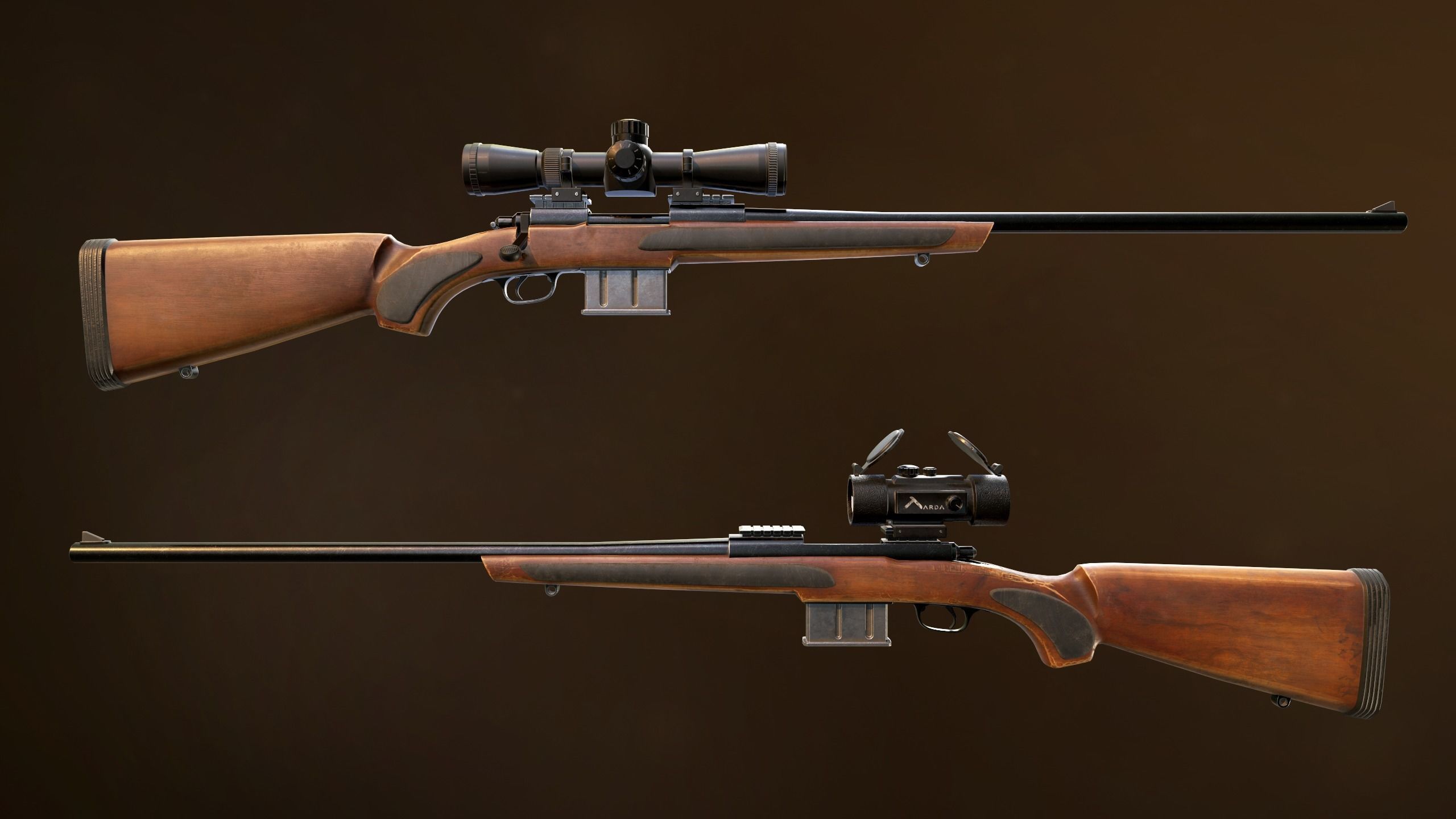 Remington 700 Low-poly 3D model_2