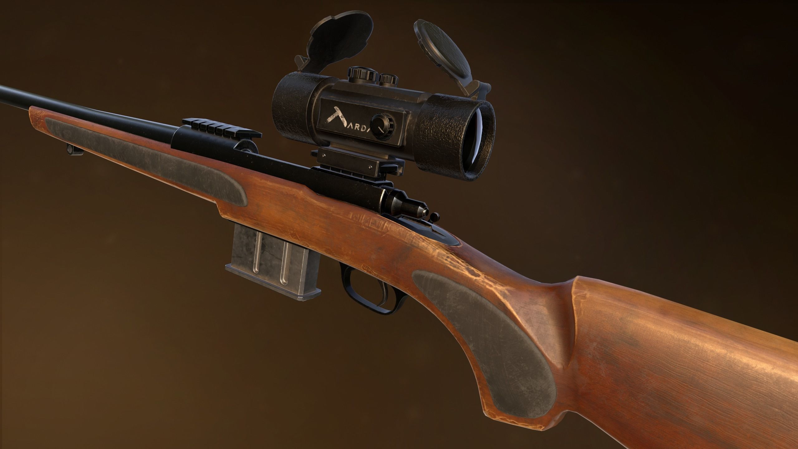 Remington 700 Low-poly 3D model_5