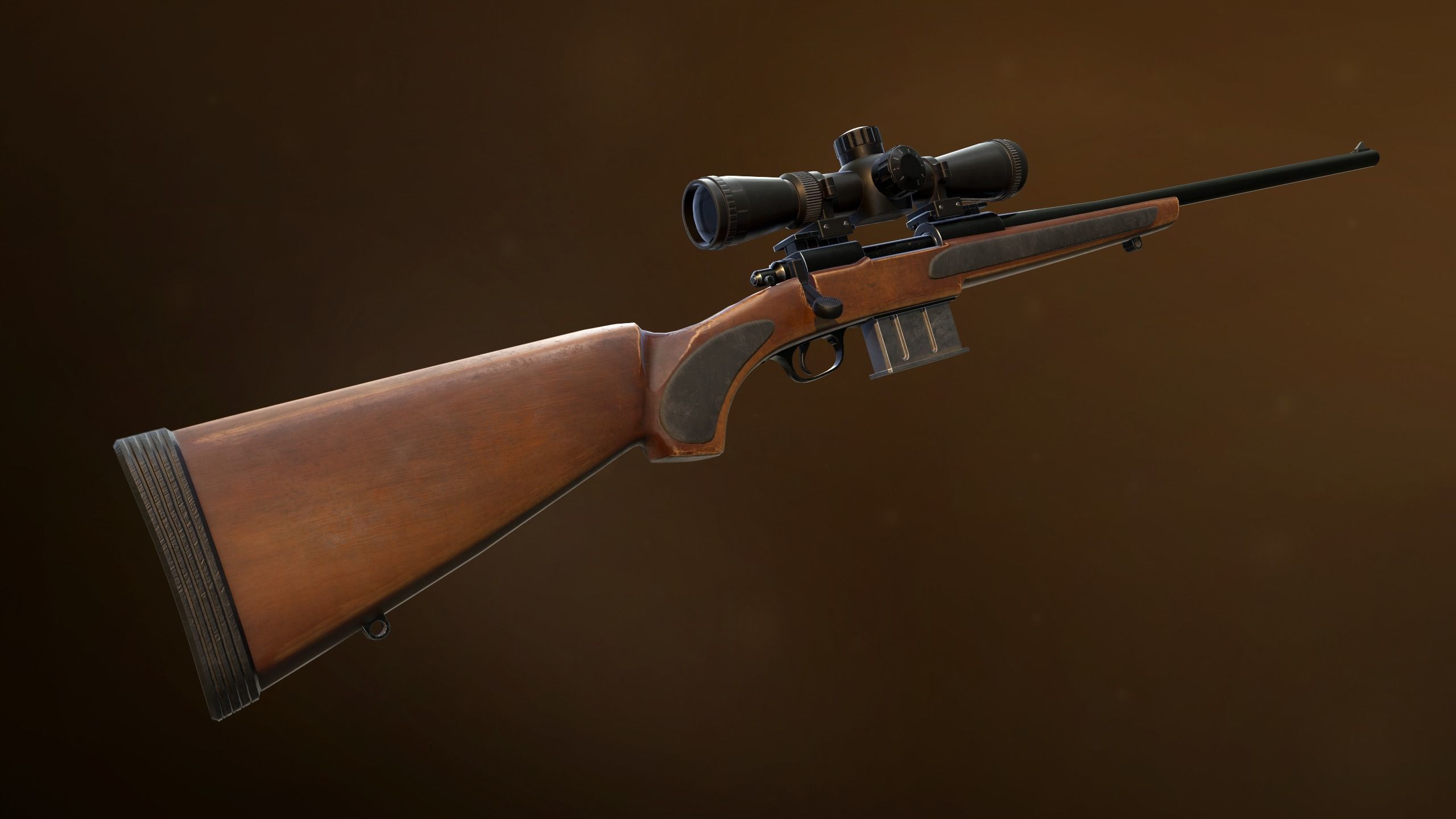 Remington 700 Low-poly 3D model_3