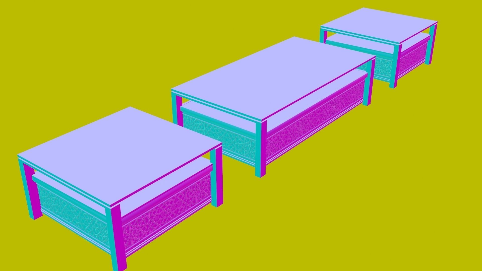 Arabic Tables 3D Model Collection_7