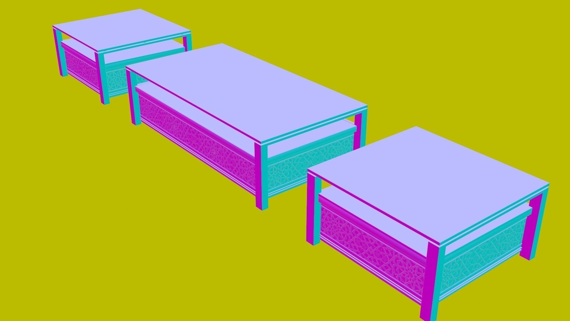 Arabic Tables 3D Model Collection_6