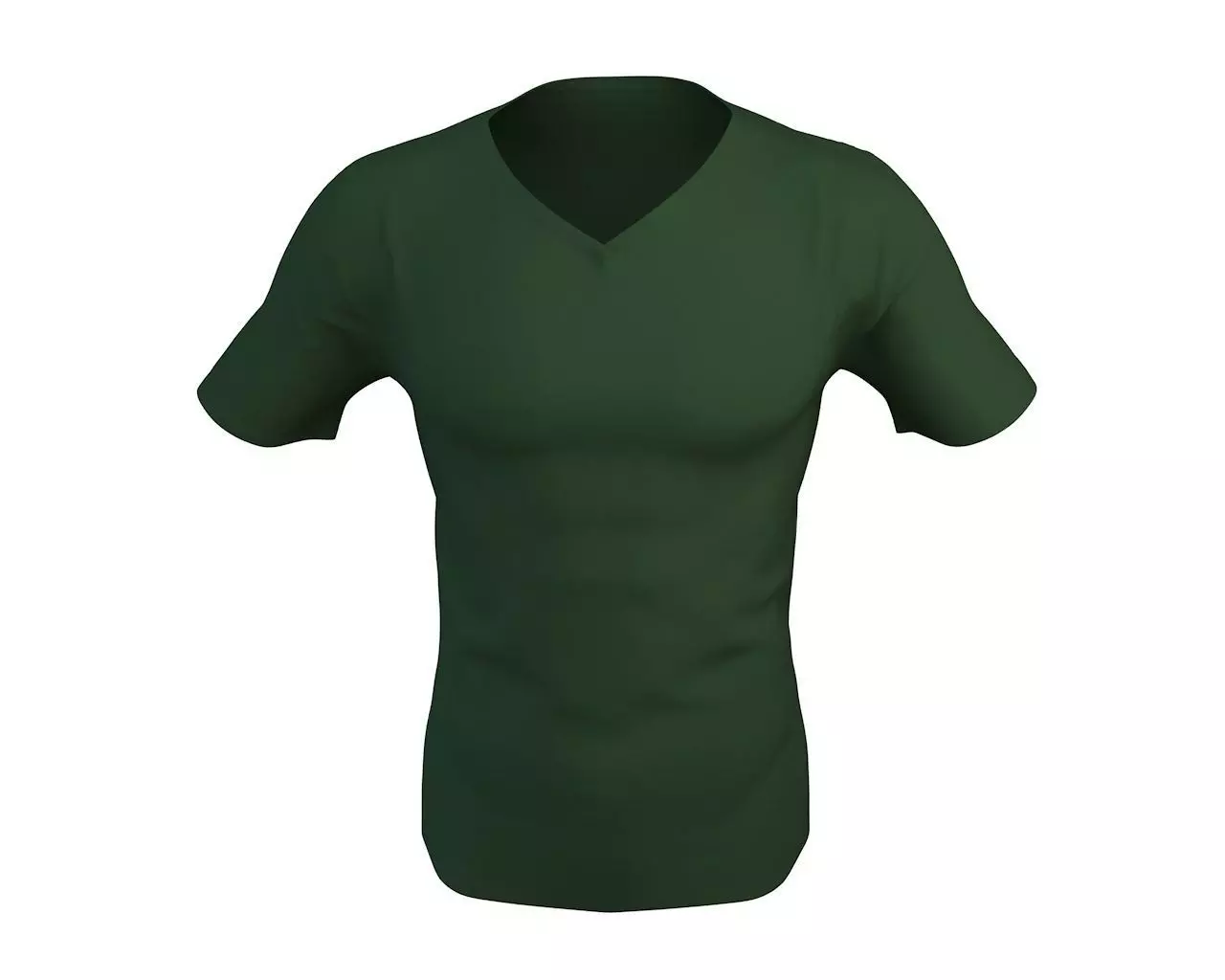 3 D Male V Neck Half SleeveT-Shirt 3D model