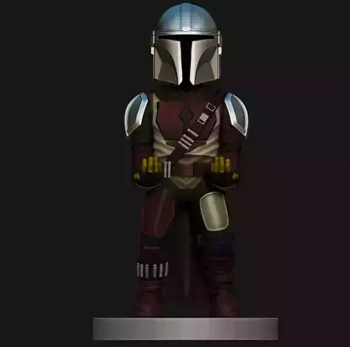 Mandalorian cellphone and joystick holder 3D print model
