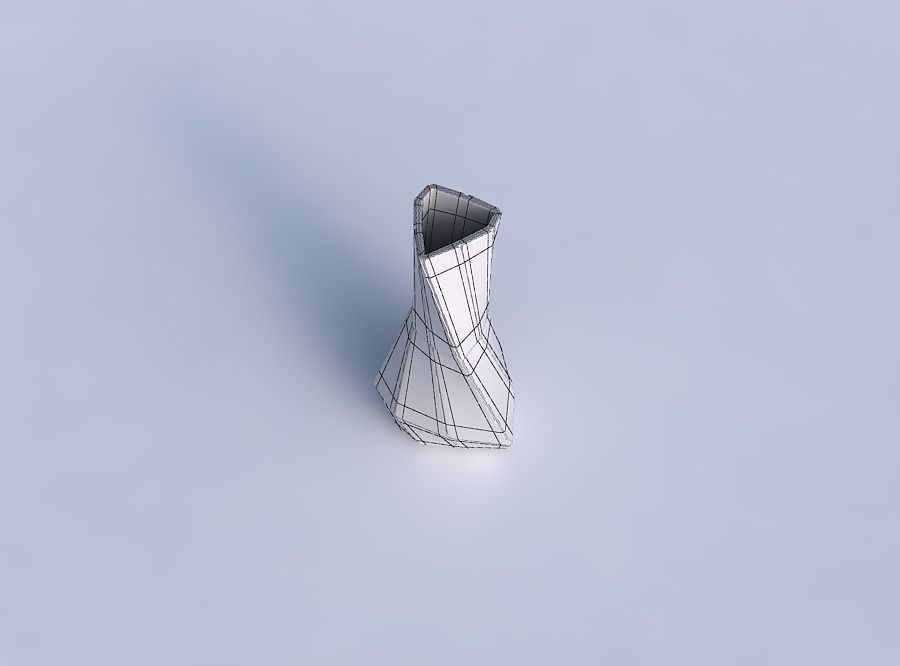 Vase twist puffy triangle with huge plates 3D print model_6