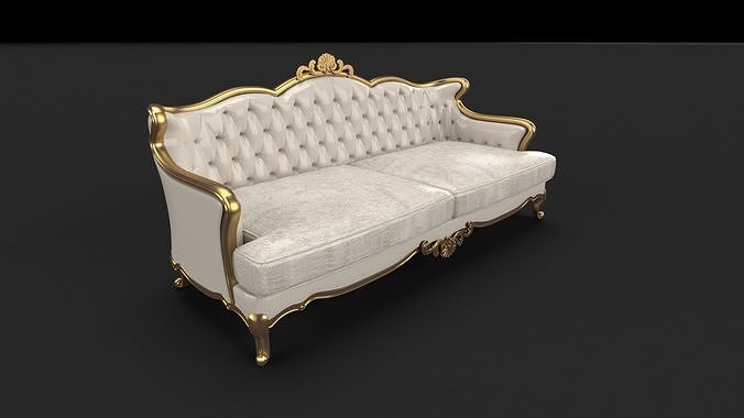Traditional Couch or  Sofa 3D model