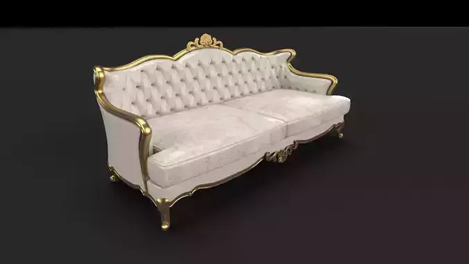 Traditional Couch or  Sofa 3D model