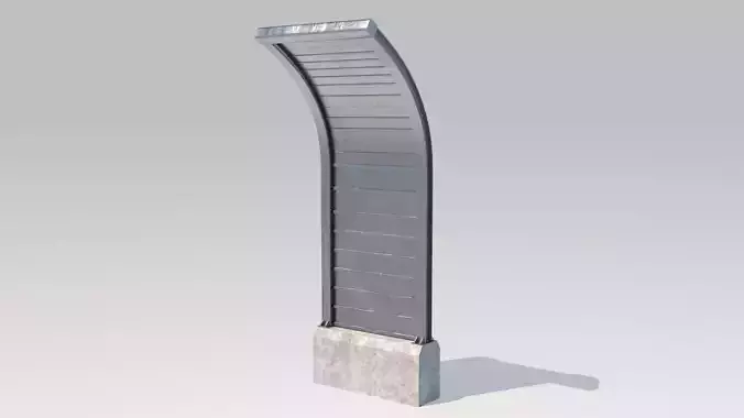 barrer metal post with curved top