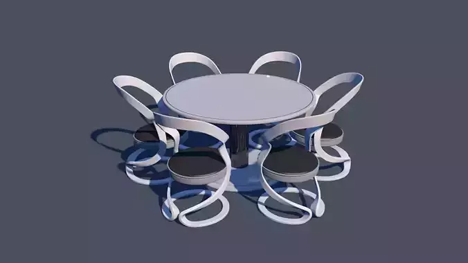 Round Dining Set with Armrest Chair
