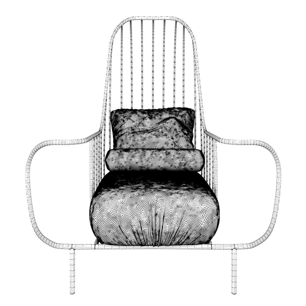 Bessa Armchair 3D model_4