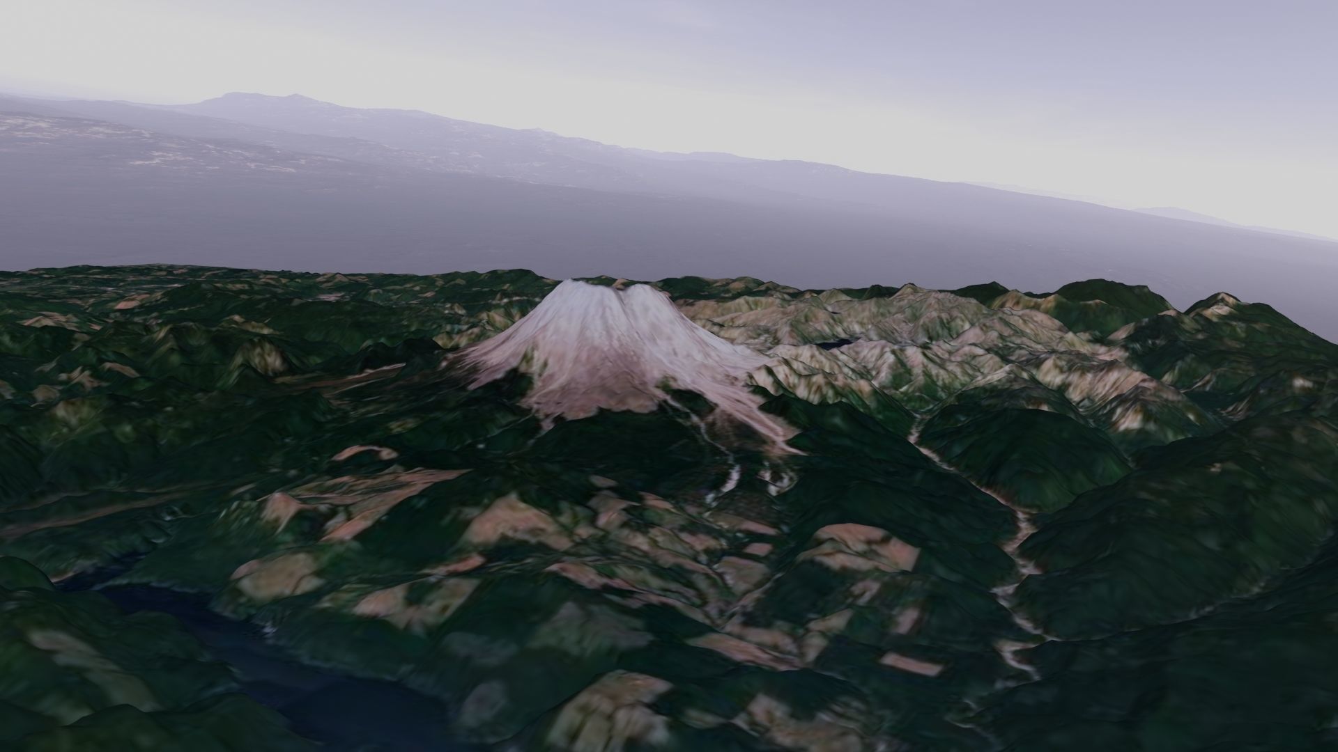 Mount Saint Helens topographical model 3D model_2
