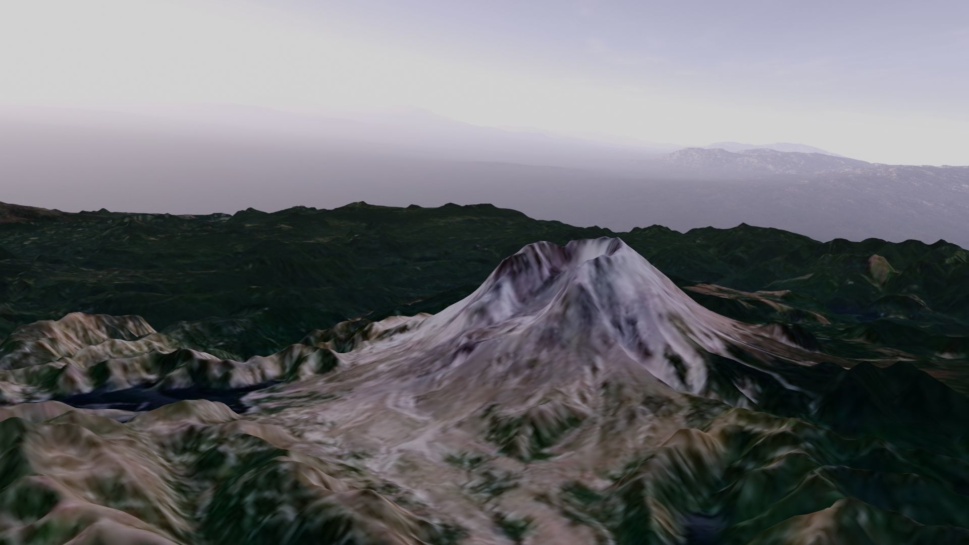 Mount Saint Helens topographical model 3D model_3