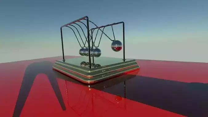 newtons craddle 3d rendered model 3D print model