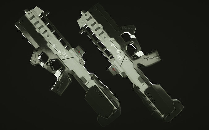 Rifle 3d model Low-poly 3D model