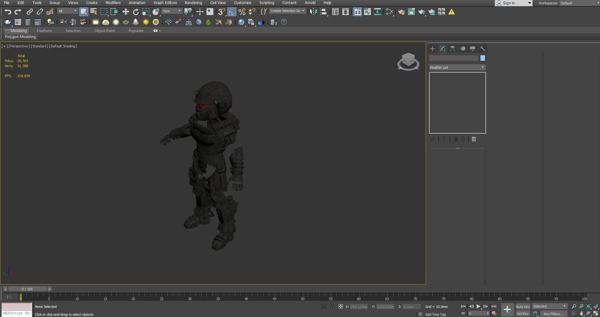 Armor Helmet Low poly 3D model game Low-poly 3D model_3
