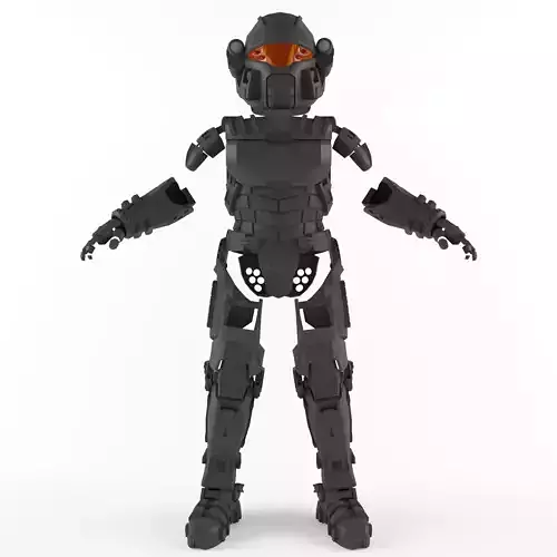 Armor Helmet Low poly 3D model game