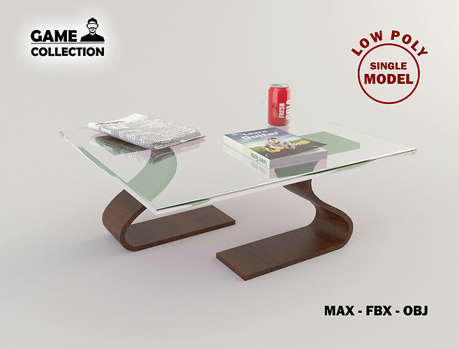 Coffee Table 4 Low-poly 3D model